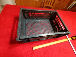 Caja plegable de plástico gris
