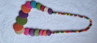 ✅️Collar de madera artesanal multicolor
