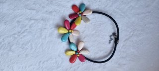 ✅️Collar de madera artesanal multicolor