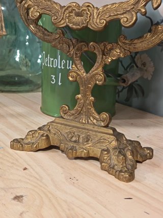 Espejo de tocador antiguo bronce
