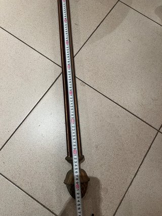 Barras de cortina antiguas madera y metal