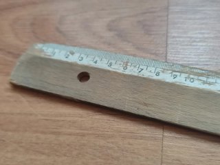Termómetro Vintage Madera C/F y regla escolar