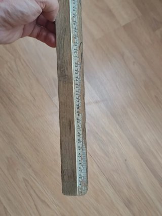 Termómetro Vintage Madera C/F y regla escolar