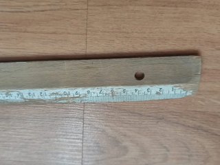 Termómetro Vintage Madera C/F y regla escolar
