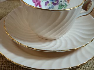 Aynsley 6 Trios Porcelana Inglesa Vintage