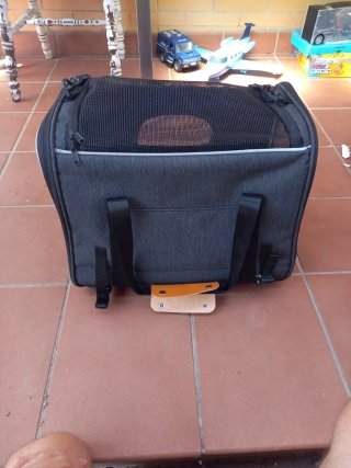 Transportín perro gris