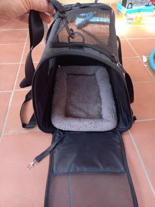 Transportín perro gris