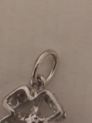 Colgante trébol 4 hojas circonitas de plata