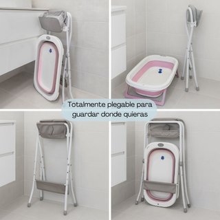 Bañera Plegable de Bebé con Soporte Antideslizante