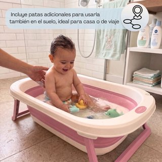 Bañera Plegable de Bebé con Soporte Antideslizante