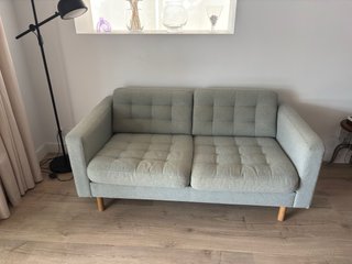 Sofá 3 plazas Ikea gris tela