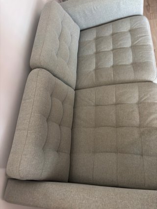 Sofá 3 plazas Ikea gris tela