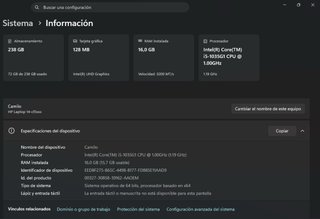 Portatile HP 14 i3 (10ª Gen) 16GB RAM Grigio
