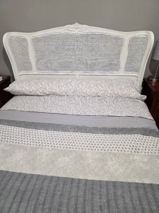 Cabecero Ratán y Madera 135cm recién restaurado