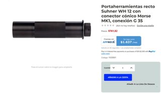 suhner 1033001 wh12 acople morse 1 para pulidora