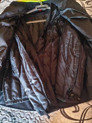 Chaqueta Moto Negra con Detalles Flúor