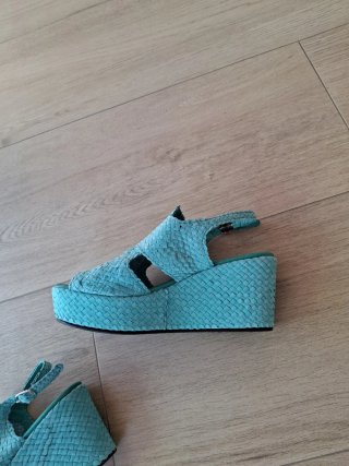 Sandalias cuña Pons Quintana Teal