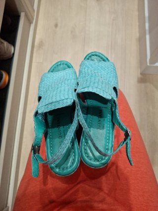 Sandalias cuña Pons Quintana Teal