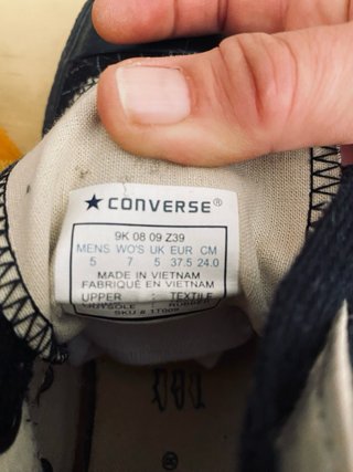 Zapatillas Converse All Star Negras Rayas