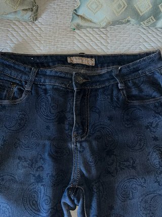 Vaqueros Elásticos Estampado Cachemir