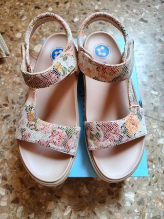 Sandalias Comfeet Talla 38 Beige Multicolor