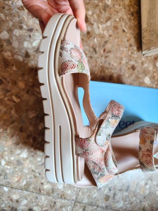 Sandalias Comfeet Talla 38 Beige Multicolor