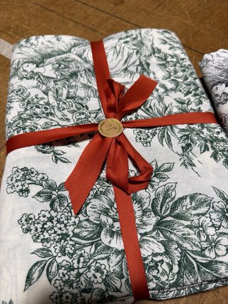 Set 2 Tovaglie Toile de Jouy Nero e Verde