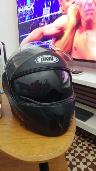 Casco DAYU Negro y Rojo i casco auriculares