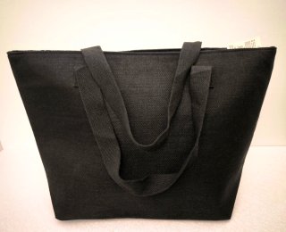 Bolso de playa flores blanco y negro