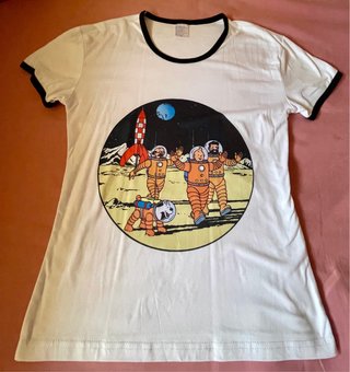 Camiseta Tintín Luna Mujer Talla S