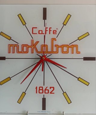 Orologio da parete Caffe Mokabon anni '70