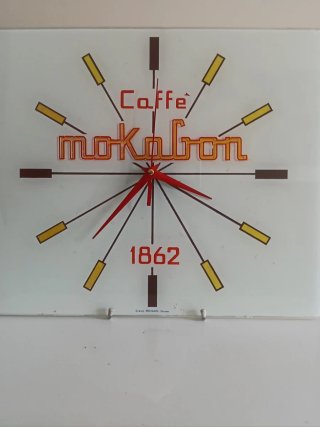 Orologio da parete Caffe Mokabon anni '70
