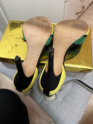 Zapatos Zara Verdes y Amarillos