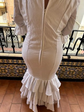 Traje de flamenca blanco