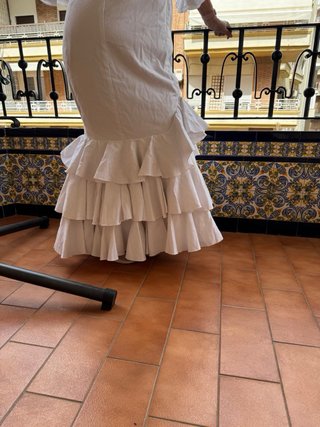 Traje de flamenca blanco