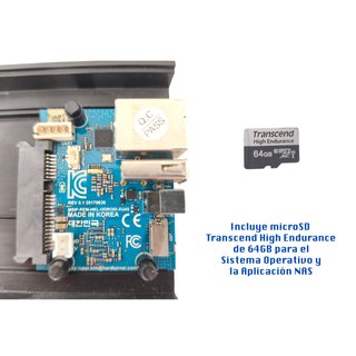 DISCO DE RED NAS Odroid HC1 WD Black 1TB OMV listo