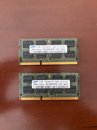 2x Samsung 2GB DDR3 RAM PC3-10600S