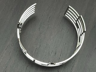 Pulsera y Anillo Partitura Musical Plateada