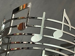 Pulsera y Anillo Partitura Musical Plateada