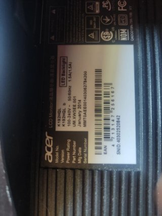 Monitor Acer K192HQL 18.5 + Soporte