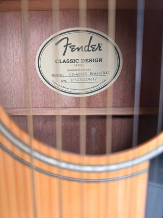 Guitarra Acústica Fender CD-60SCE