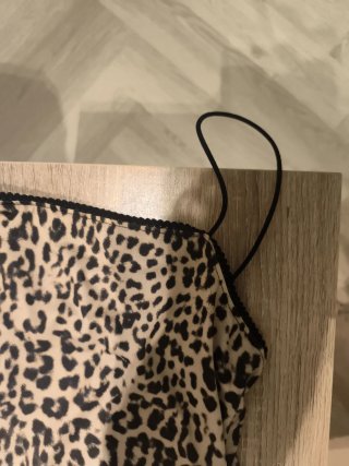 Vestido largo estampado leopardo espalda abierta