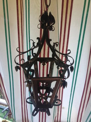 Farol colgante hierro forjado diseño, finales XX