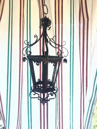 Farol colgante hierro forjado diseño, finales XX