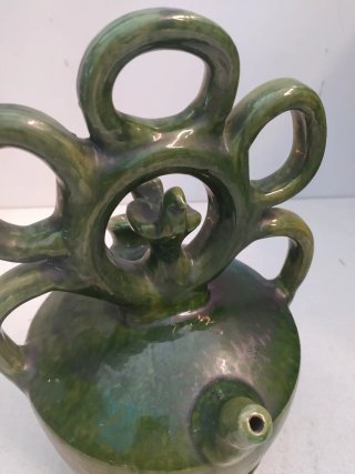 Botijo verde decorativo