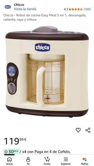 Robot Cocina Chicco Vapor