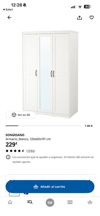Armario Songesand Ikea Blanco