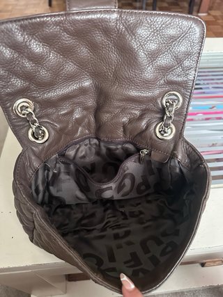 Bolso Purificación García Piel Marrón