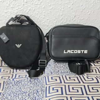 Borse nere Emporio Armani e Lacoste 2 borse 60€