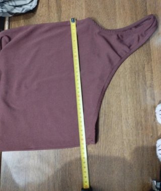 Top mujer asimétrico marrón talla única
